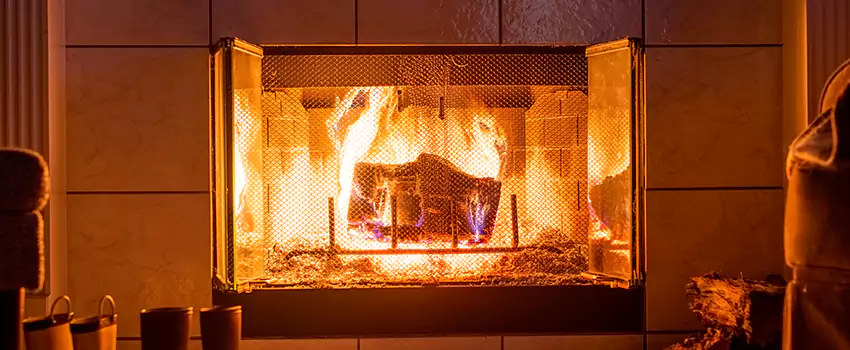 Mendota Hearth Landscape Fireplace Installation in Grandville, Michigan